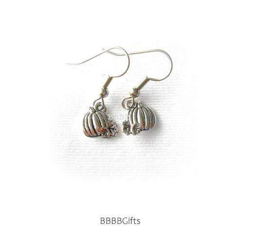 Little Pumpkin Charm Earrings : Steel Earwires . Gift Boxed