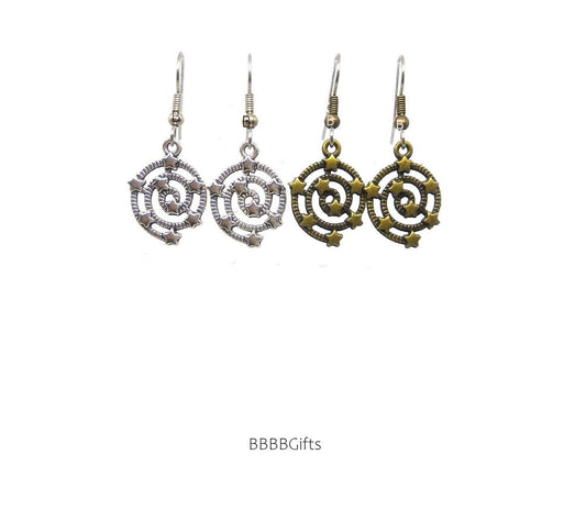 Its In The Stars Charm Earrings : Steel Earwires • Antiqued Silver/Bronze Design Options. Gift Boxed