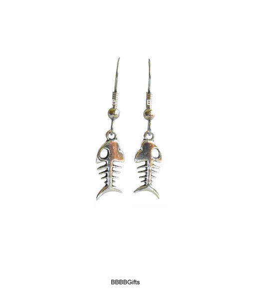 Fish Charm Earrings : Steel Earwires • Gift Boxed